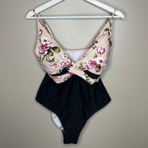 Cupshe Floral Wrap Style One‎ Piece Swimsuit